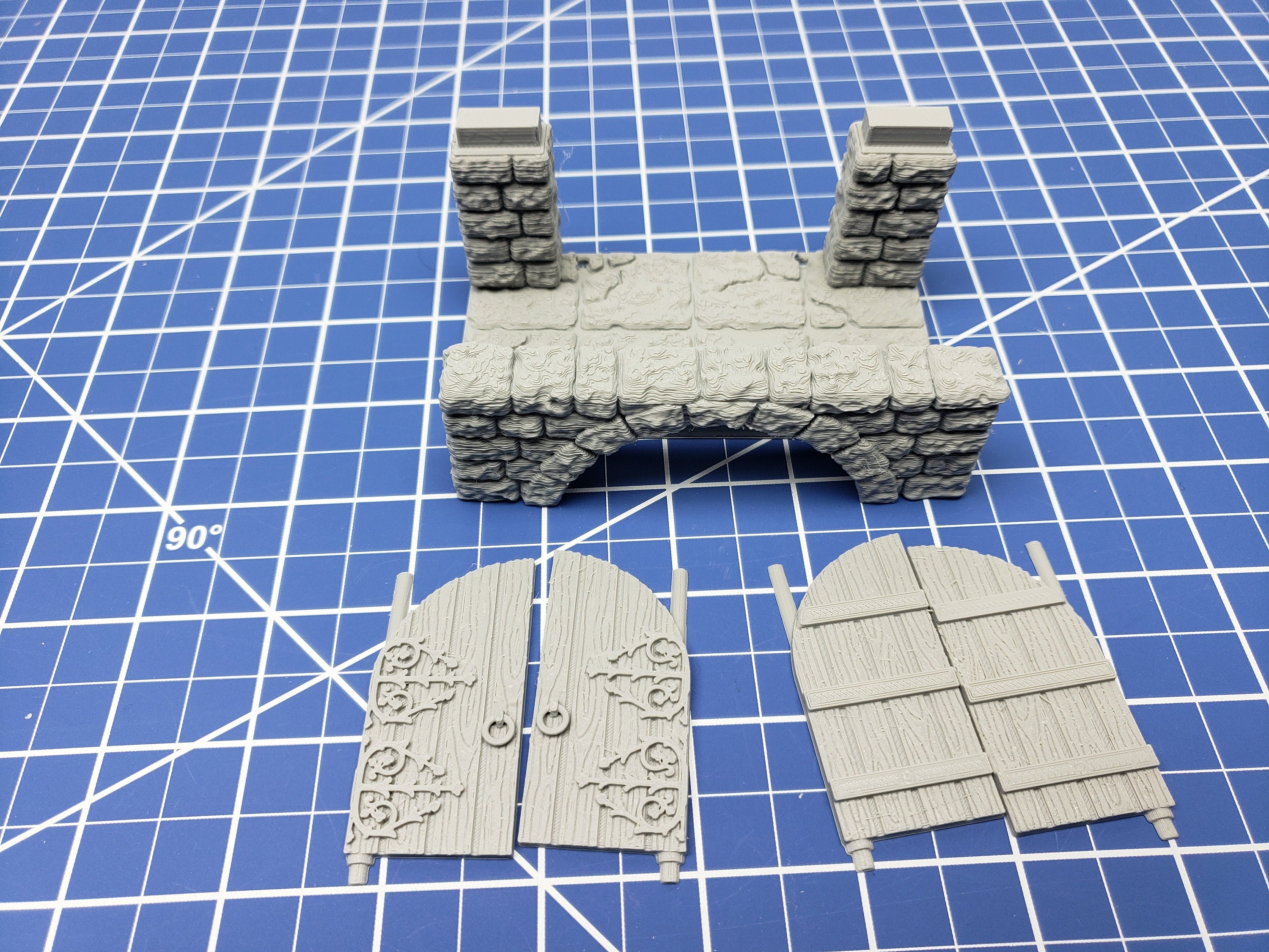 Keep Style - Entry Tiles- DragonLock - DND - Pathfinder - RPG - Dungeon & Dragons - 28 mm / 1" - Terrain - Fat Dragon Games