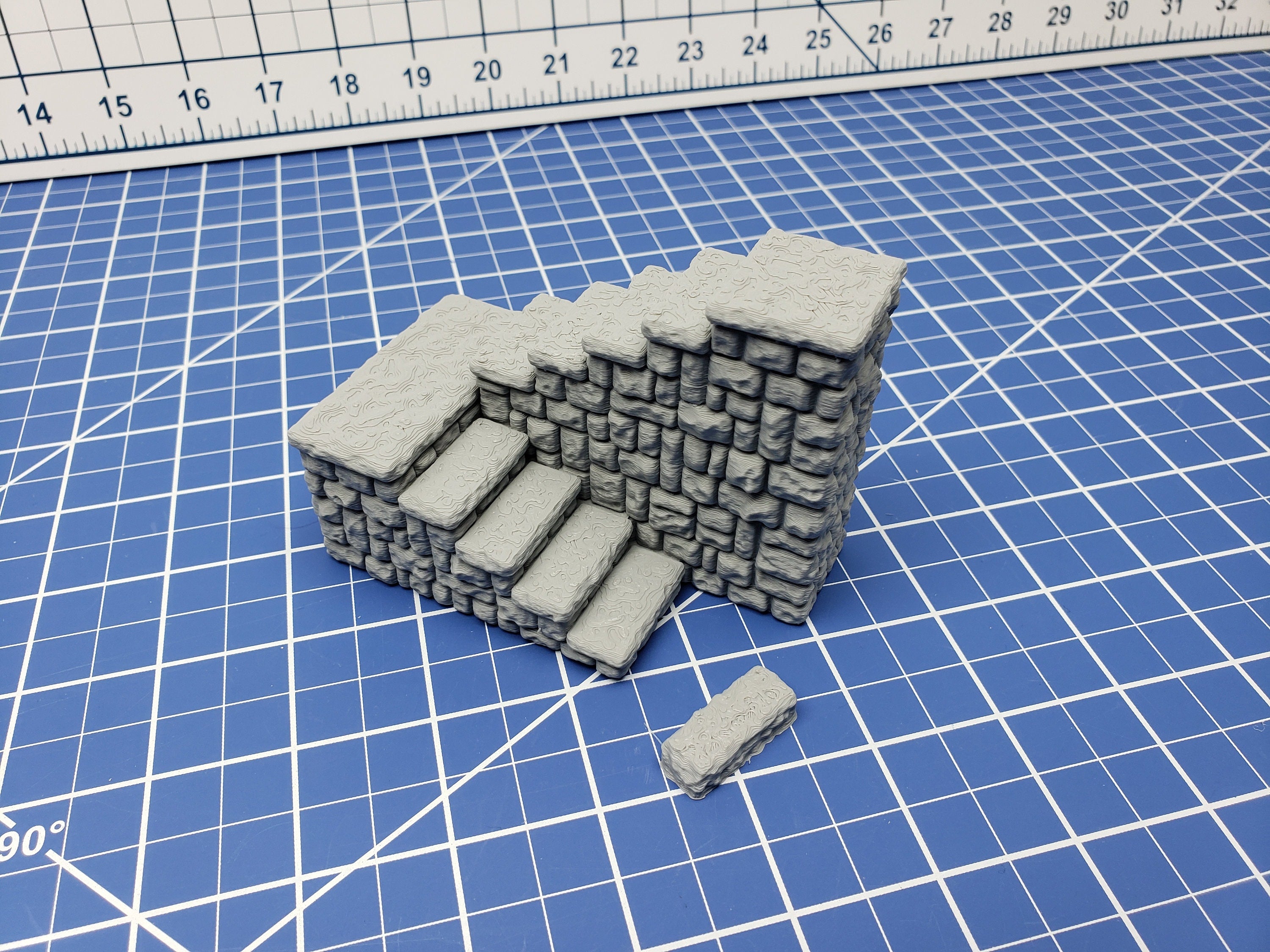 Keep Style - Stairs - DragonLock - DND - Pathfinder - RPG - Dungeon & Dragons - 28 mm / 1" - Terrain - Fat Dragon Games