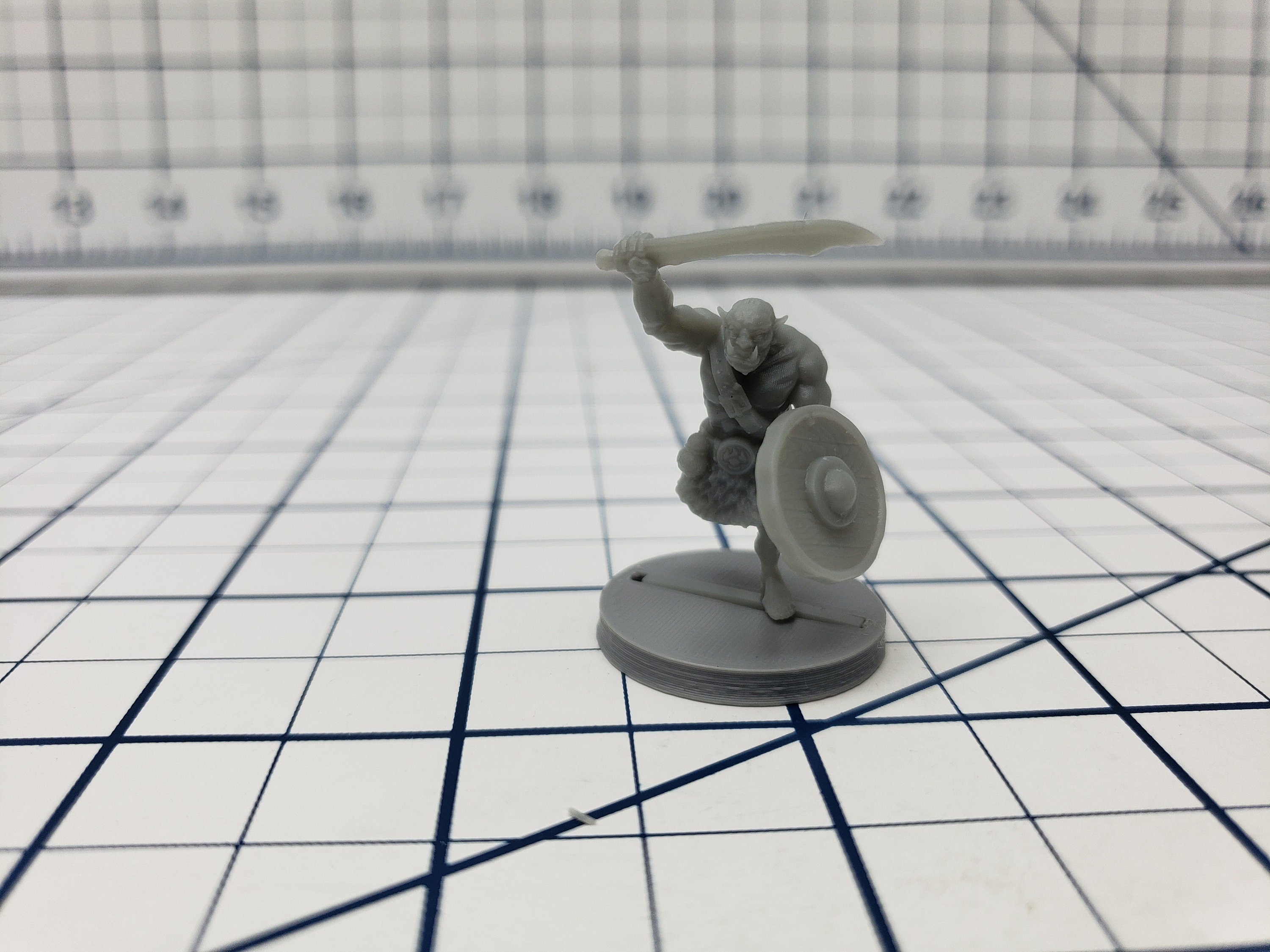 Orc Minis - Shield Fighters - Slottabase - DND - Pathfinder - Dungeons & Dragons - RPG - Tabletop - Role Playing Game - Miniatures - 28 mm