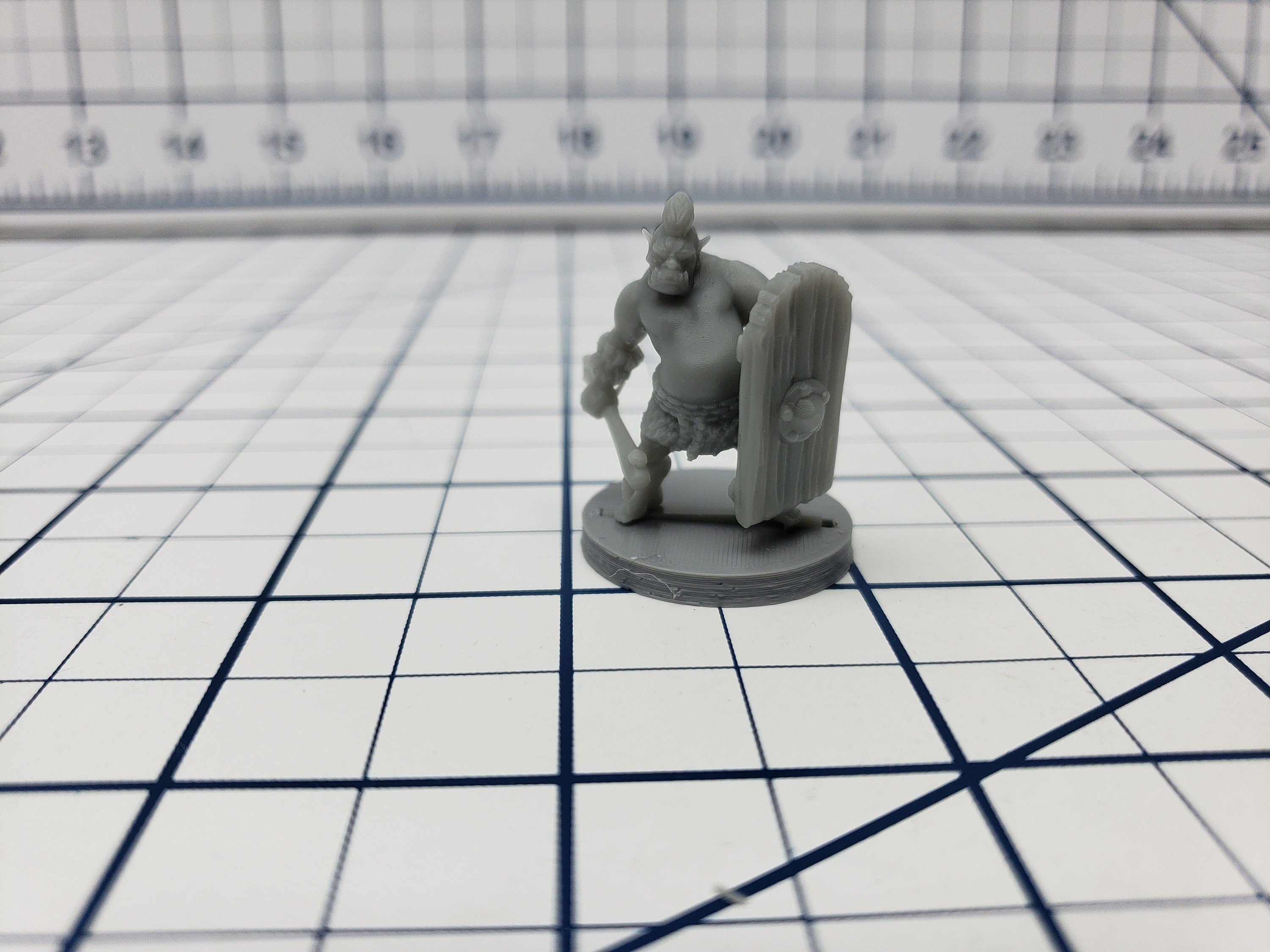 Orc Minis - Shield Fighters - Slottabase - DND - Pathfinder - Dungeons & Dragons - RPG - Tabletop - Role Playing Game - Miniatures - 28 mm