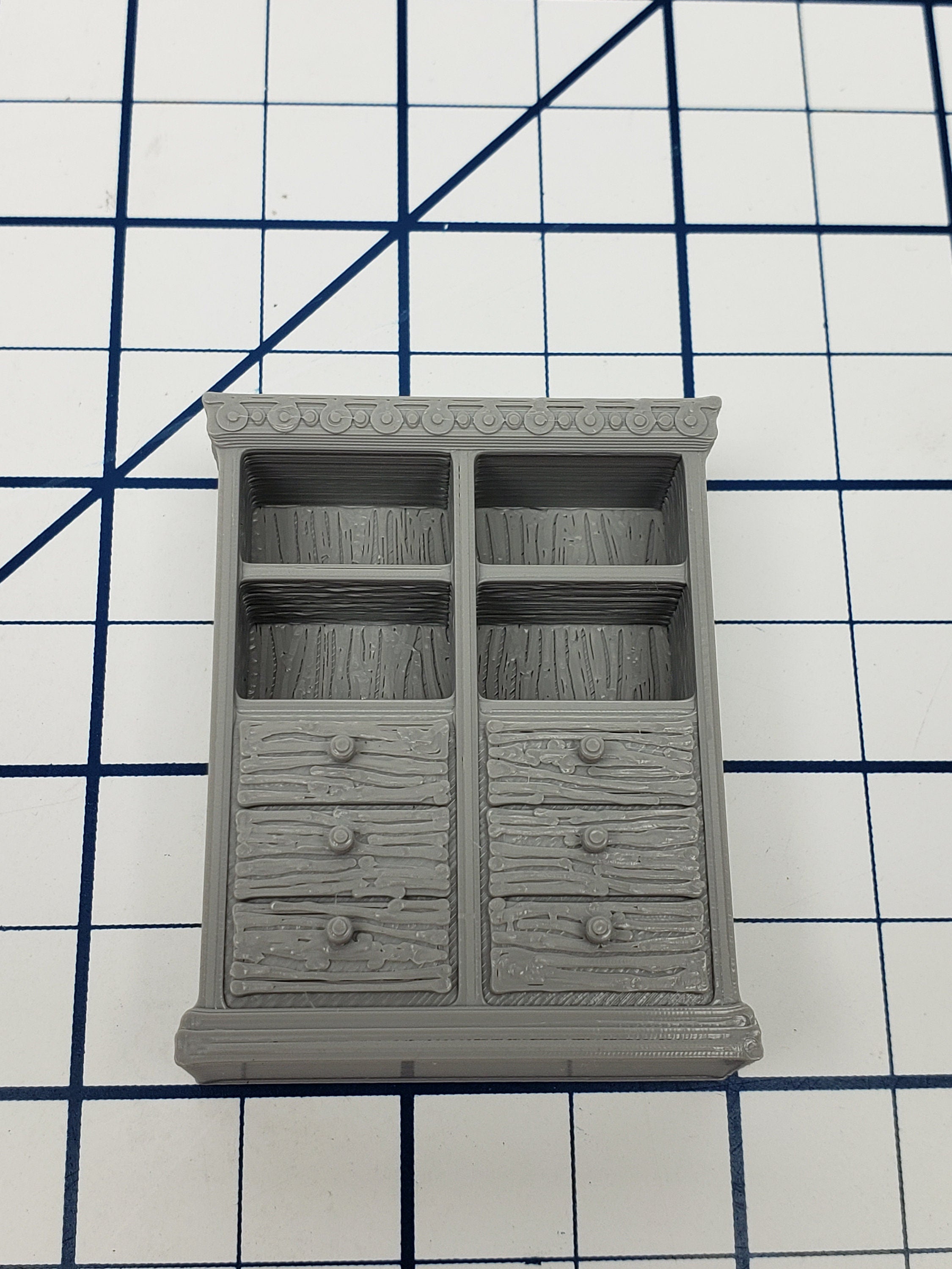 Bookcase with Drawers / Scrolls - Dragonshire - Fat Dragon Games - DND - Pathfinder - RPG - Terrain - 28 mm / 1" - Dungeon & Dragons