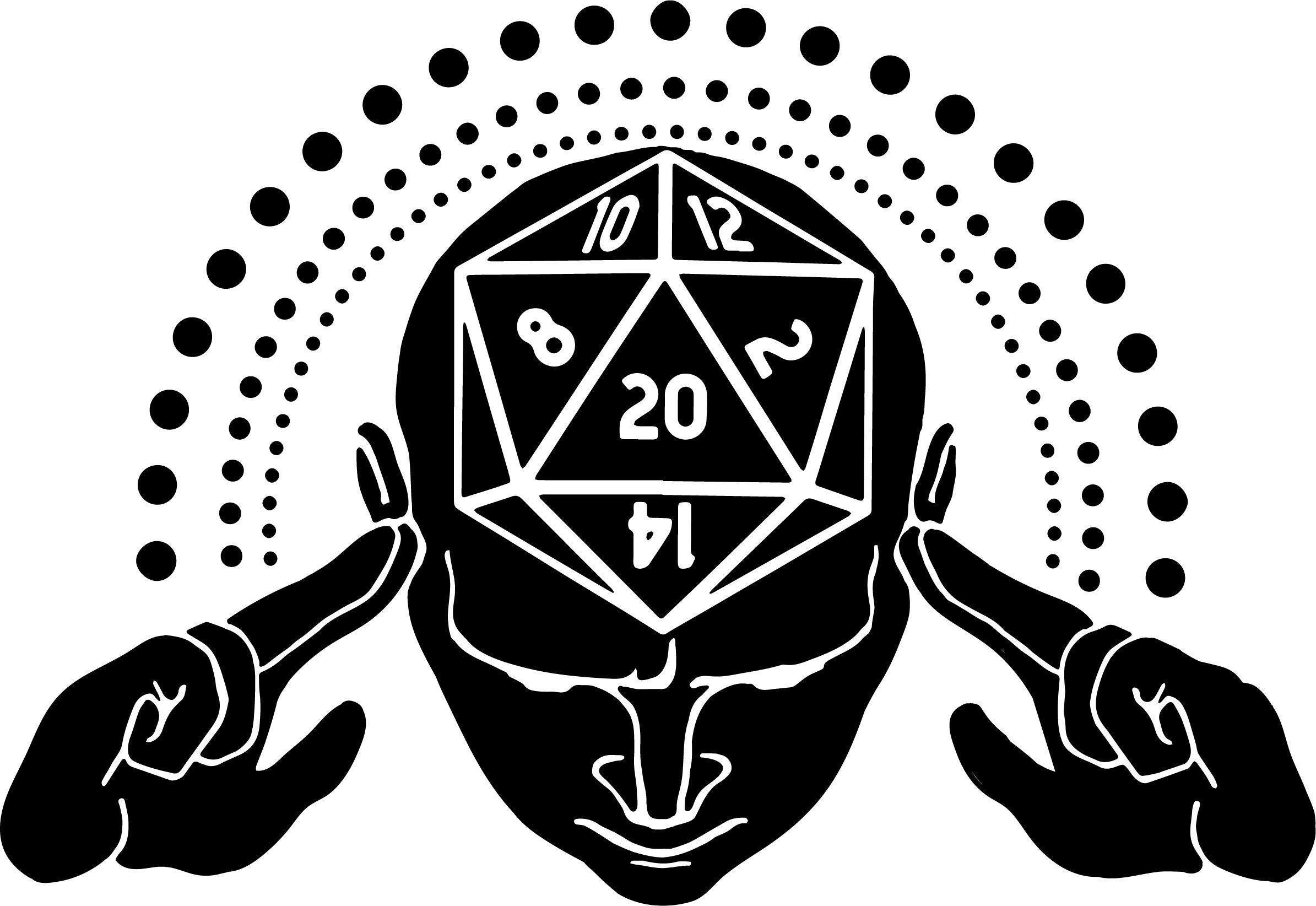 Dungeons and Dragons Class Icons with D20 - Multiple Designs - Dice Tray - Leatherette Snap Up Tray - D&D - Dungeons and Dragons - Fantasy