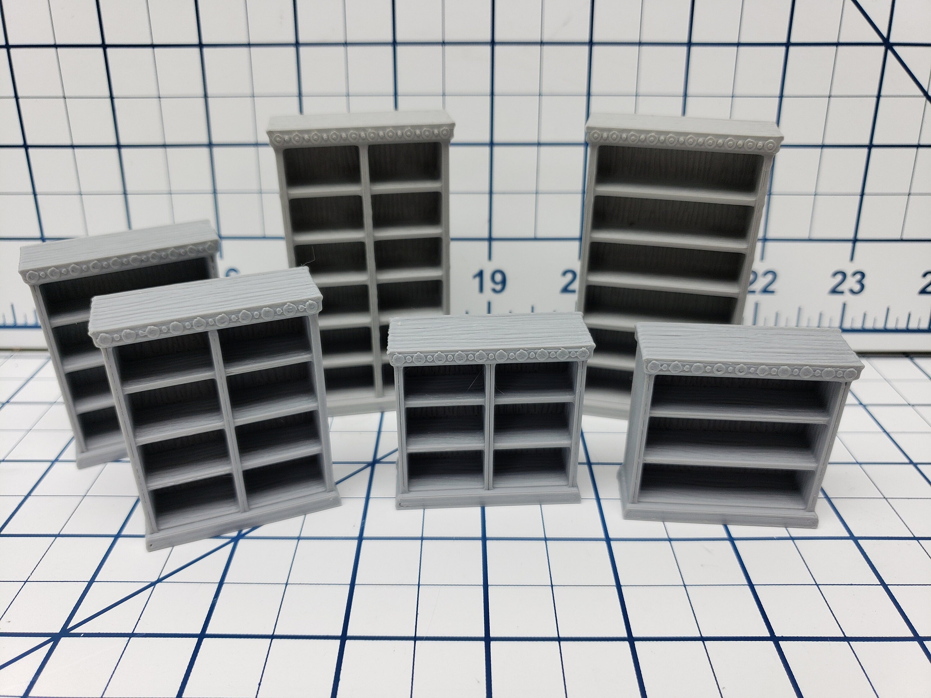 Bookcase Decorative Crown Molding - Dragonshire - Fat Dragon Games - DND - Pathfinder - RPG - Terrain - 28 mm / 1" - Dungeon & Dragons