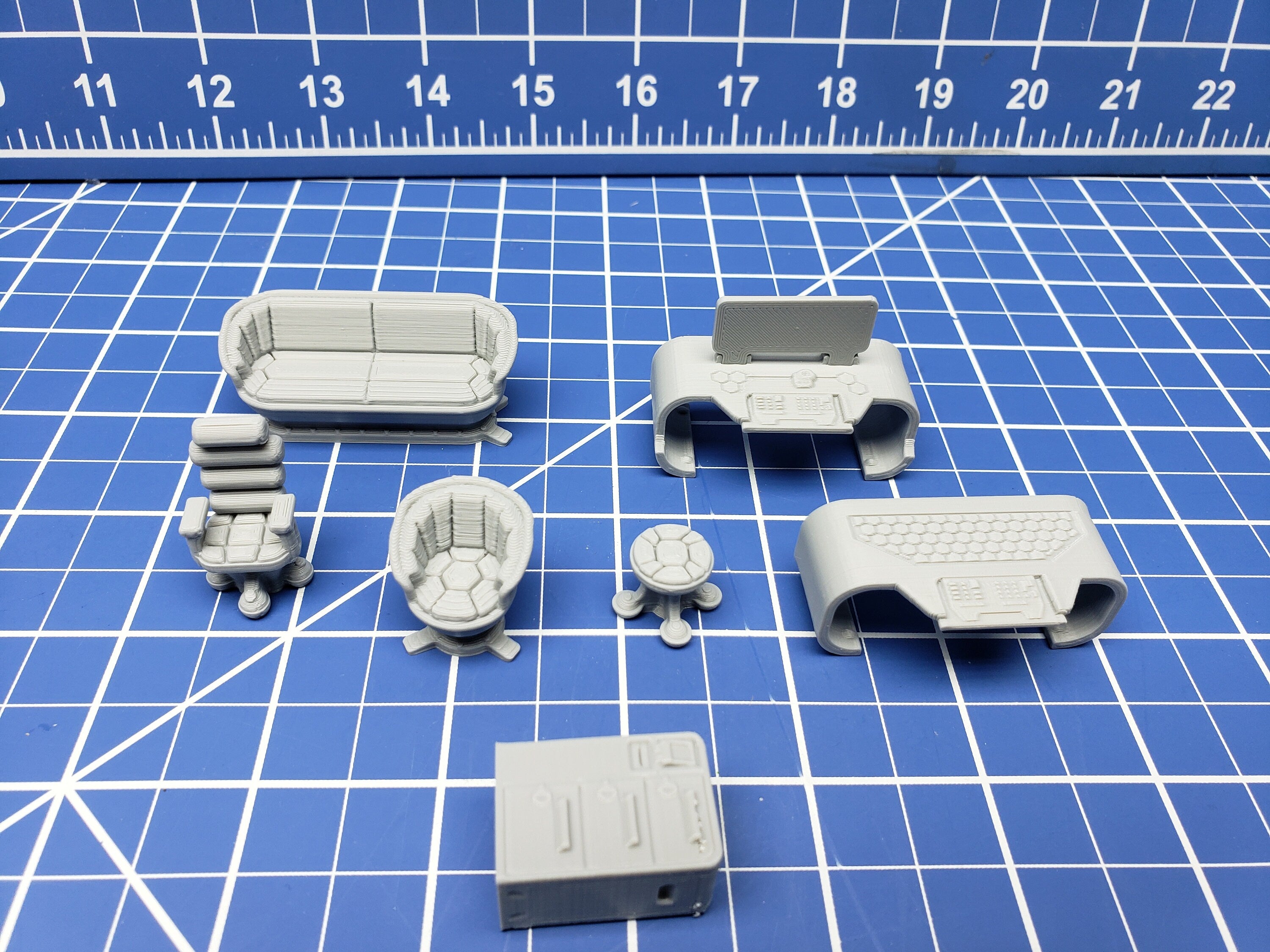 Office Furniture - Ignis Quadrant - Starfinder - Cyberpunk - Science Fiction - Syfy - RPG - Tabletop - Scatter - Terrain
