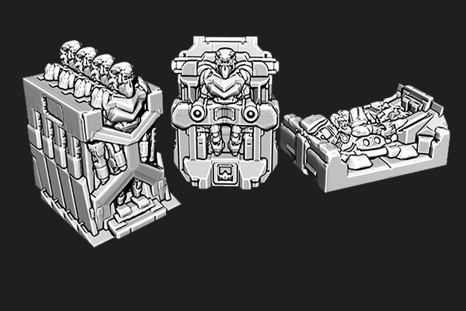 Droid Factory - Shipping Units - Ignis Quadrant - Starfinder - Cyberpunk - Science Fiction - Syfy - RPG - Tabletop - Scatter - Terrain