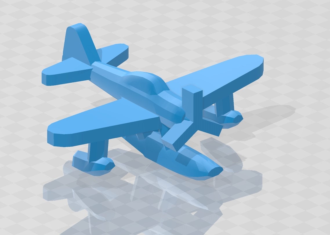 Aircraft - A6M2 Rufe - Floatplane - IJN Navy - 1:900 - Wargaming - Axis and Allies - Naval Miniature - Tabletop - Warships