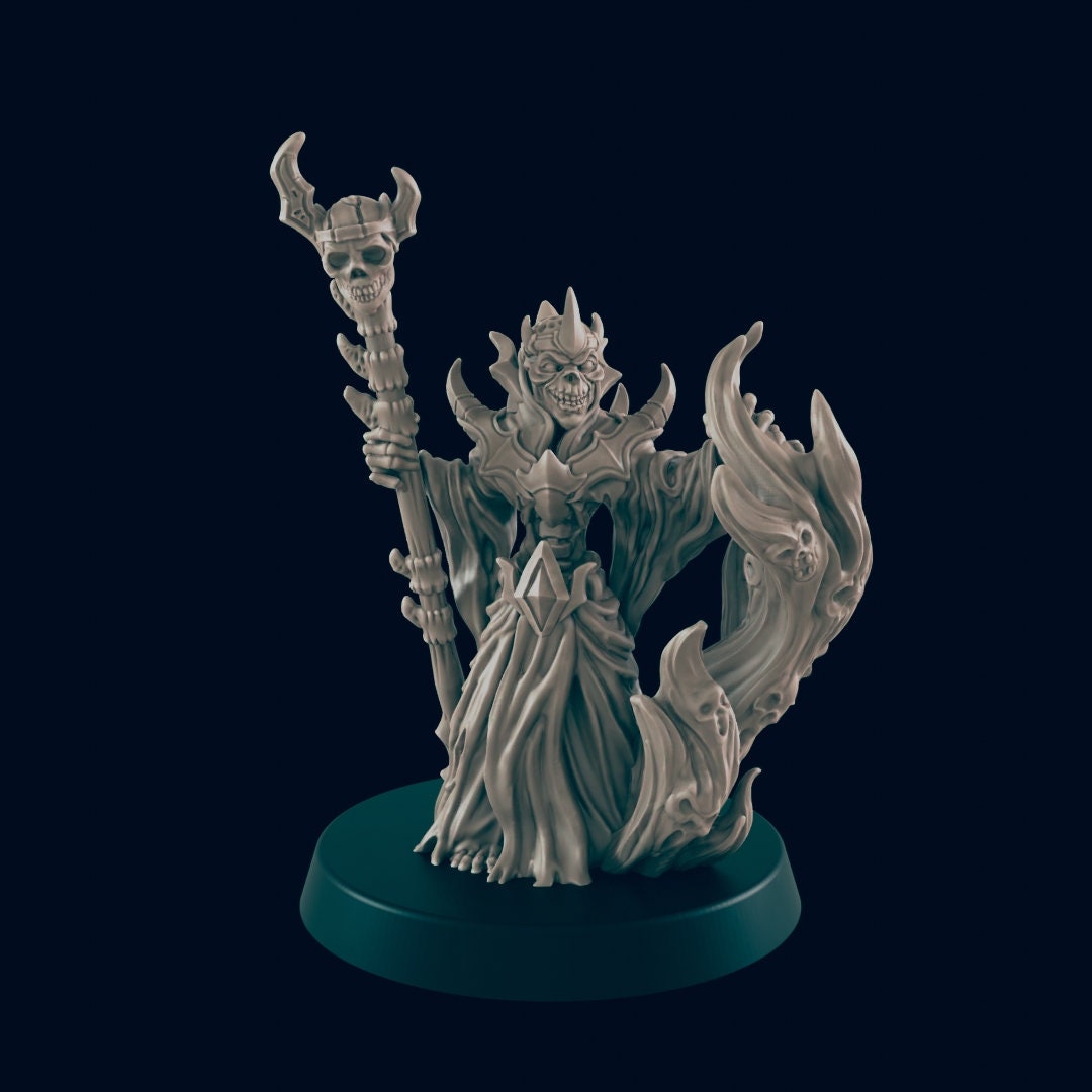 Lich - Minis - Beasts and Badies - Hero's Hoard - DND - Pathfinder - Dungeons & Dragons - RPG - Tabletop - EC3D - Miniature