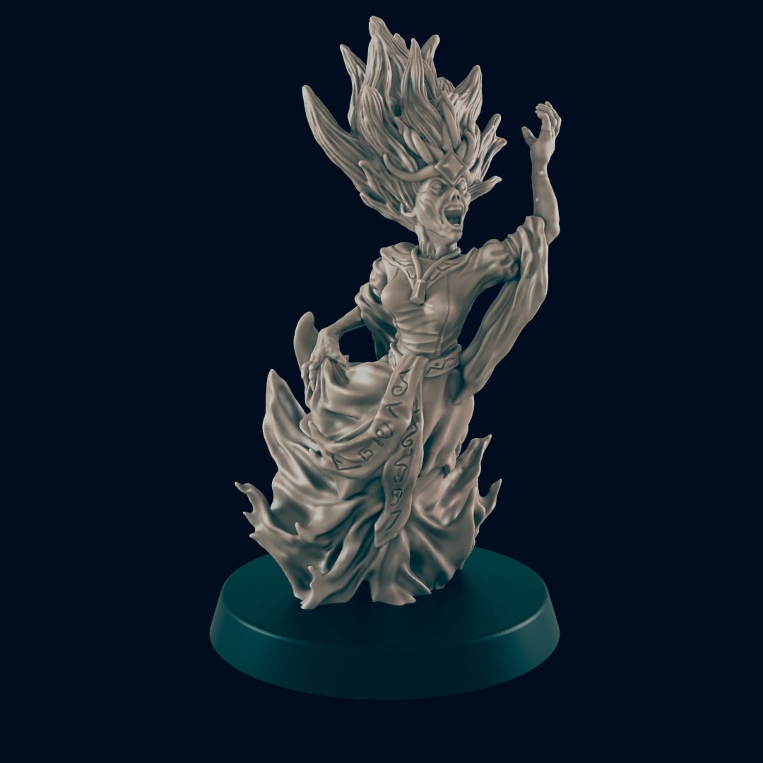 Banshee - Minis - Beasts and Badies - Hero's Hoard - DND - Pathfinder - Dungeons & Dragons - RPG - Tabletop - EC3D - Miniature