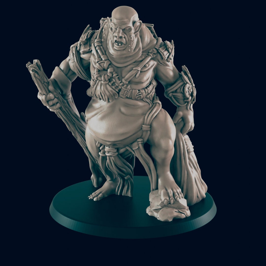 Hill Giants - Minis - Beasts and Badies - Hero's Hoard - DND - Pathfinder - Dungeons & Dragons - RPG - Tabletop - EC3D - Miniature