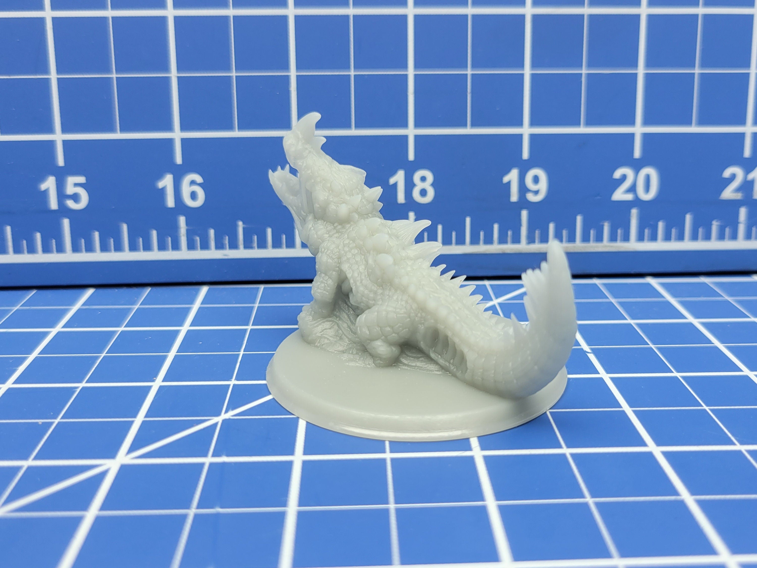 Undead Crocodile - Minis - Beasts and Badies - Hero's Hoard - DND - Pathfinder - Dungeons & Dragons - RPG - Tabletop - EC3D - Miniature