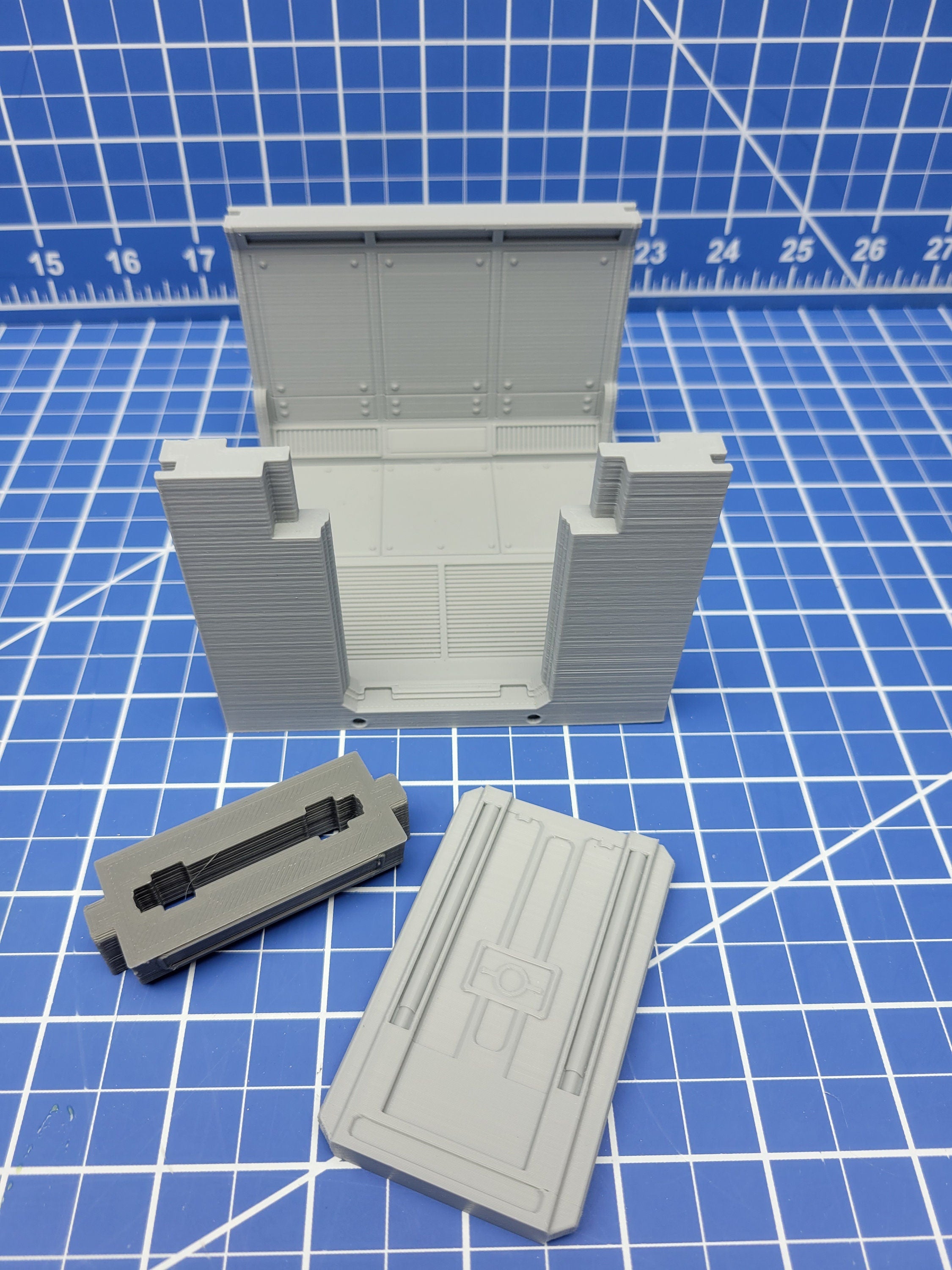 X-Axis Corridor Tiles - Atomic Shelter - Atom Punk - Starfinder - Cyberpunk - Science Fiction - RPG - Tabletop - Scatter - Terrain - 28mm