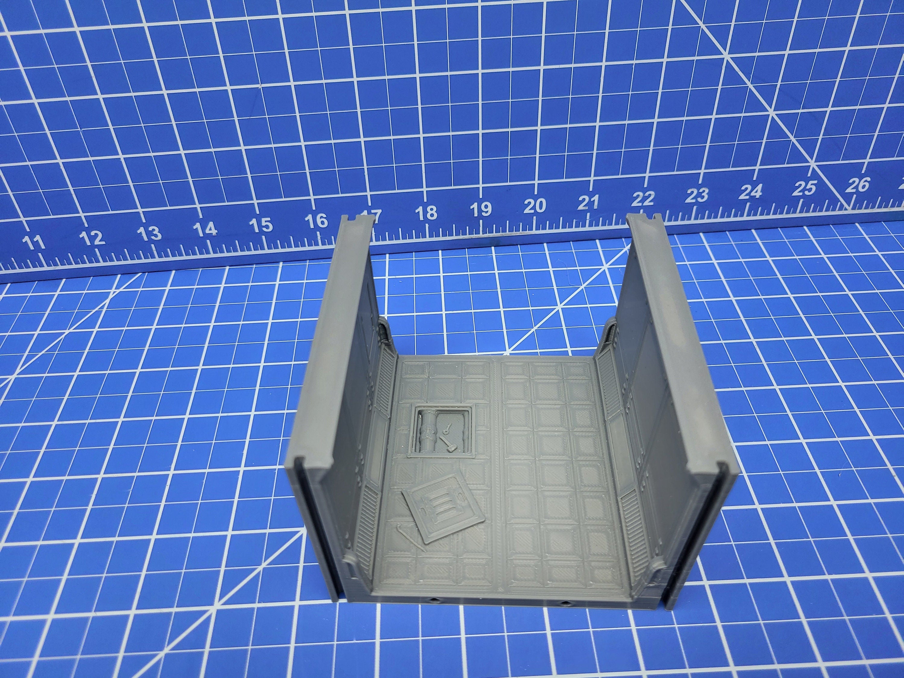 X-Axis Corridor Tiles - Atomic Shelter - Atom Punk - Starfinder - Cyberpunk - Science Fiction - RPG - Tabletop - Scatter - Terrain - 28mm