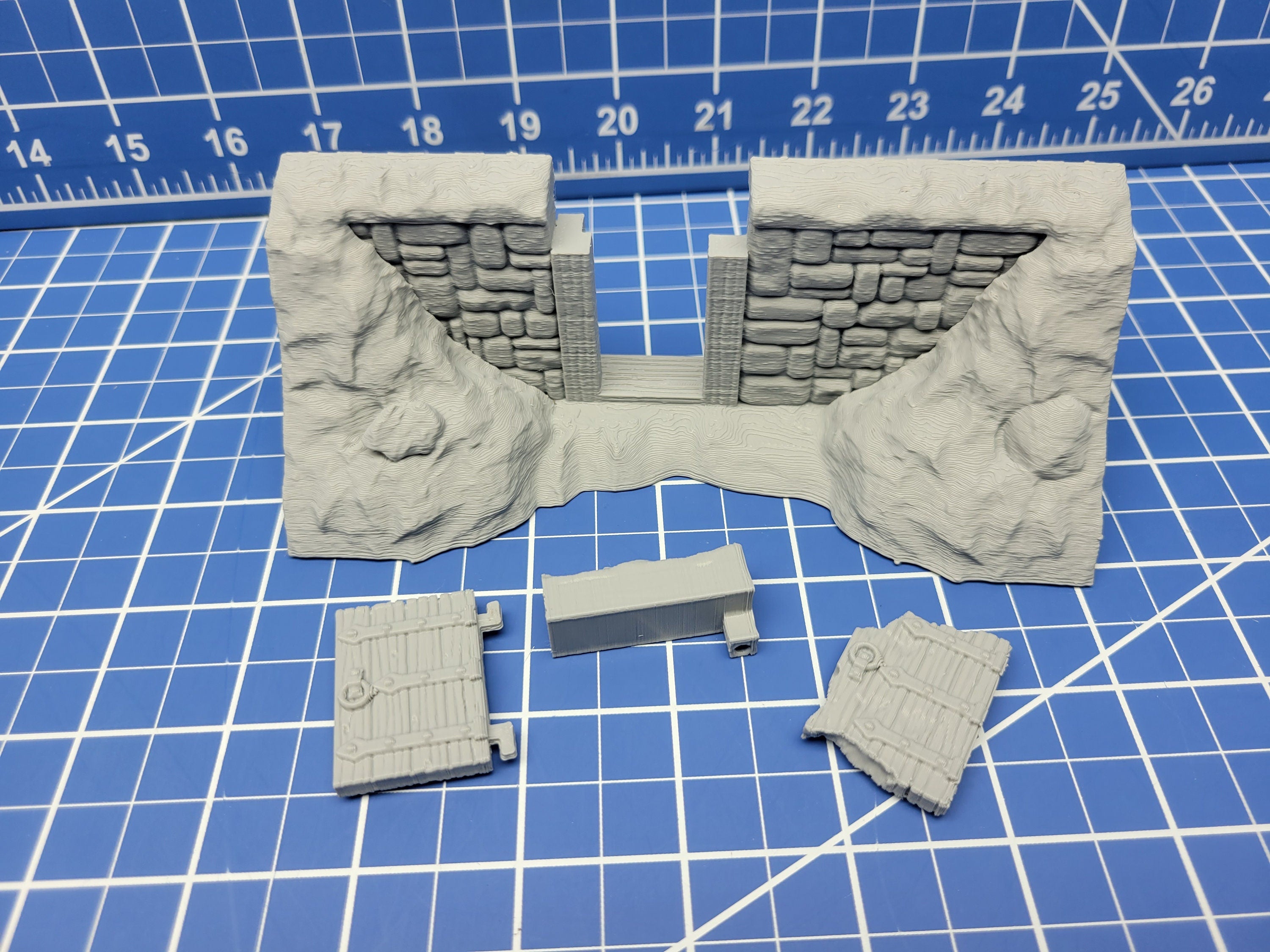 Barrow Mounds - Entrance Door Tiles - Dragonshire - Fat Dragon Games - DND - Pathfinder - RPG - Terrain - 28 mm / 1" - Dungeon & Dragons