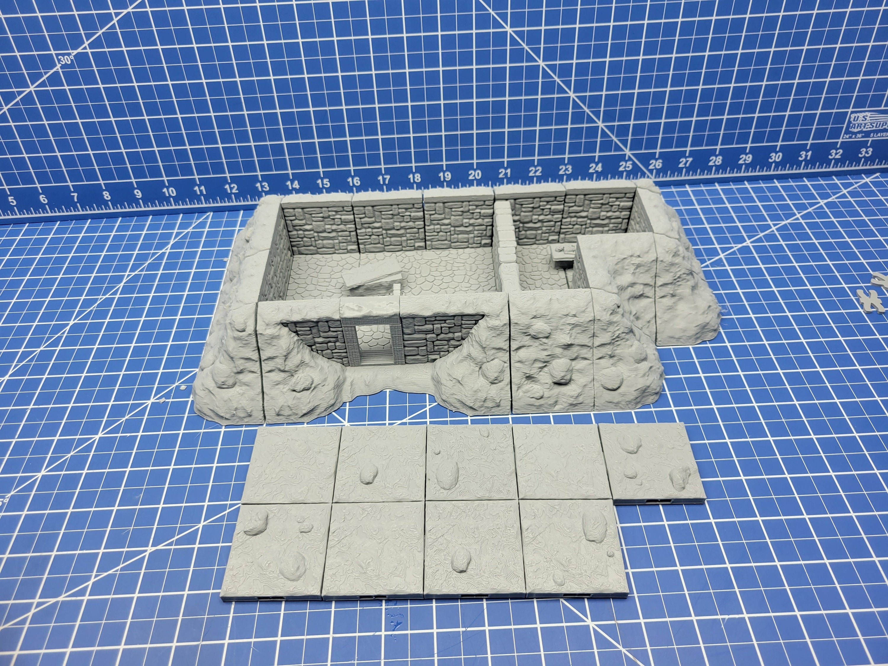 Barrow Mounds - Entrance Door Tiles - Dragonshire - Fat Dragon Games - DND - Pathfinder - RPG - Terrain - 28 mm / 1" - Dungeon & Dragons