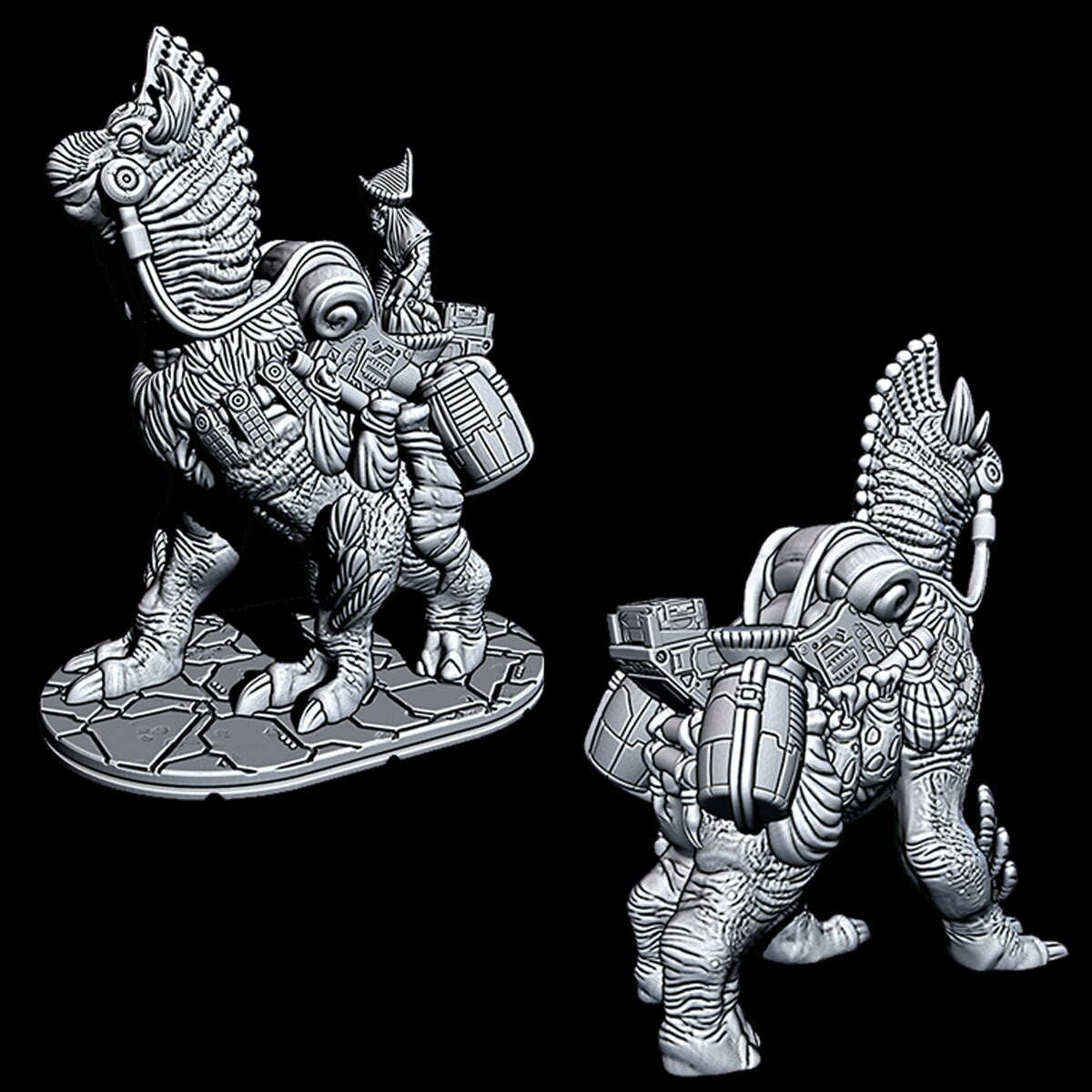 Pack Beast Mini - Novus Landing - Hero's Hoard - Starfinder - Cyberpunk - Science Fiction - Syfy - RPG - Tabletop - EC3D - Miniature