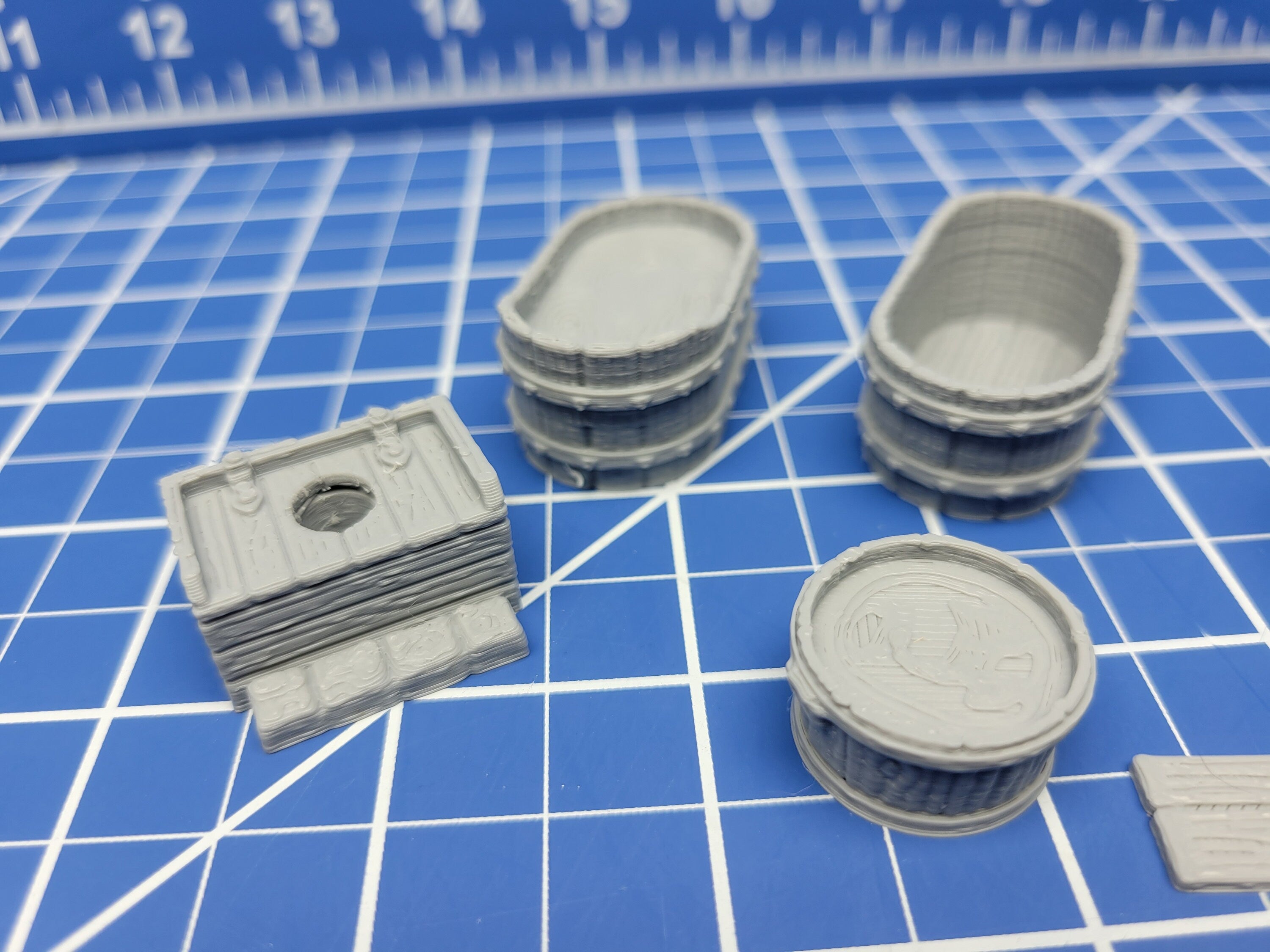Bathroom Set - Inn and Tavern Accessories - Hero's Hoard - EC3D - DND - RPG - Pathfinder - 28 mm / 1" scale