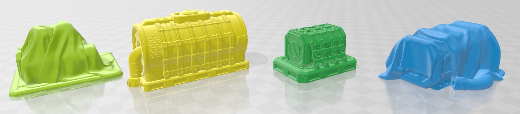 Cargo Items - Novus Landing - Starfinder - Cyberpunk - Science Fiction - Syfy - RPG - Tabletop - Scatter - Terrain - 28 mm / 1" Scale