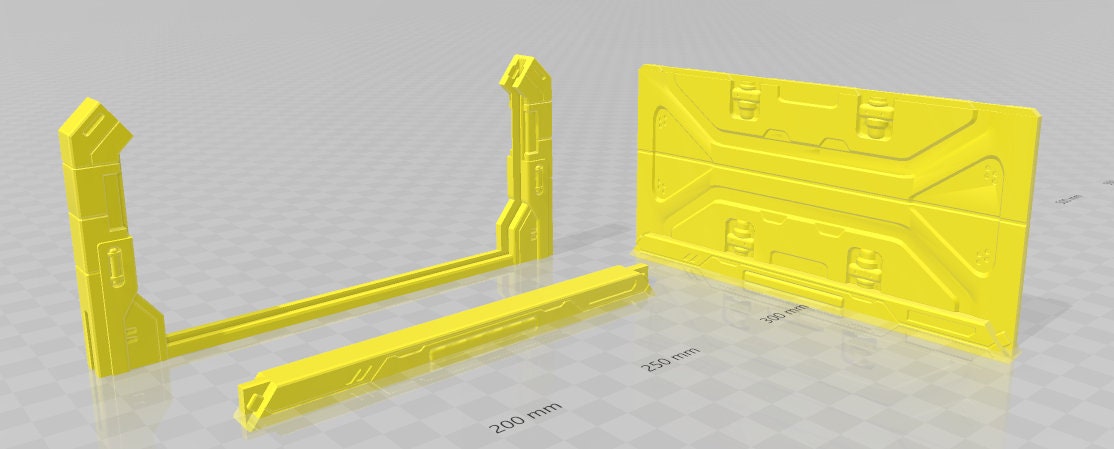 Hanger Doors - Novus Landing - Starfinder - Cyberpunk - Science Fiction - Syfy - RPG - Tabletop - Scatter - Terrain - 28 mm / 1"