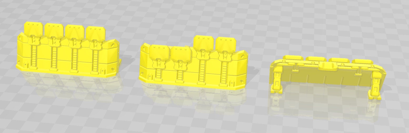 Quick Deploy Barricades - Novus Landing - Starfinder - Cyberpunk - Science Fiction - Syfy - RPG - Tabletop - Scatter- Terrain- 28 mm / 1"