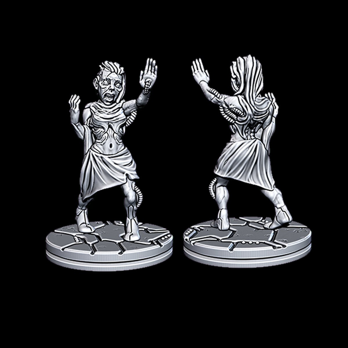 Hive Infected Female - Novus Landing - Starfinder - Cyberpunk - Science Fiction - Syfy - RPG - Tabletop - Scatter- Terrain- 28 mm / 1"