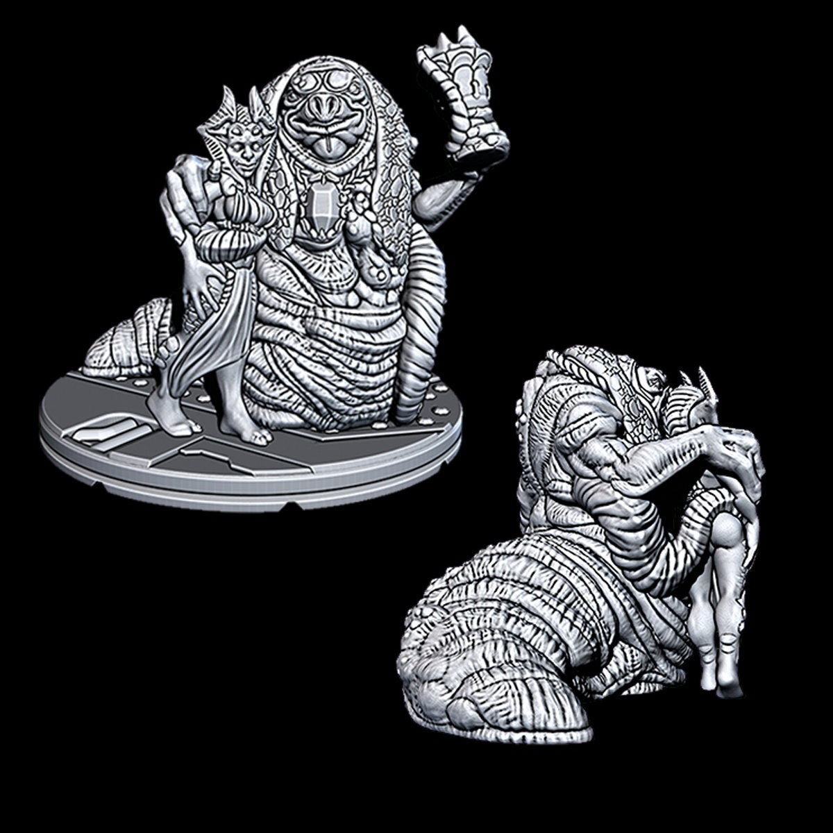 Baboya And Ceelie - Novus Landing - Starfinder - Cyberpunk - Science Fiction - Syfy - RPG - Tabletop - Scatter- Terrain- 28 mm / 1"