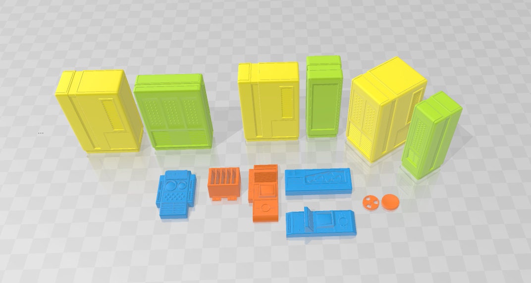 Server Room - Atomic Shelter - Atom Punk - Starfinder - Cyberpunk - Science Fiction - Syfy - RPG - Tabletop - Scatter - 28mm