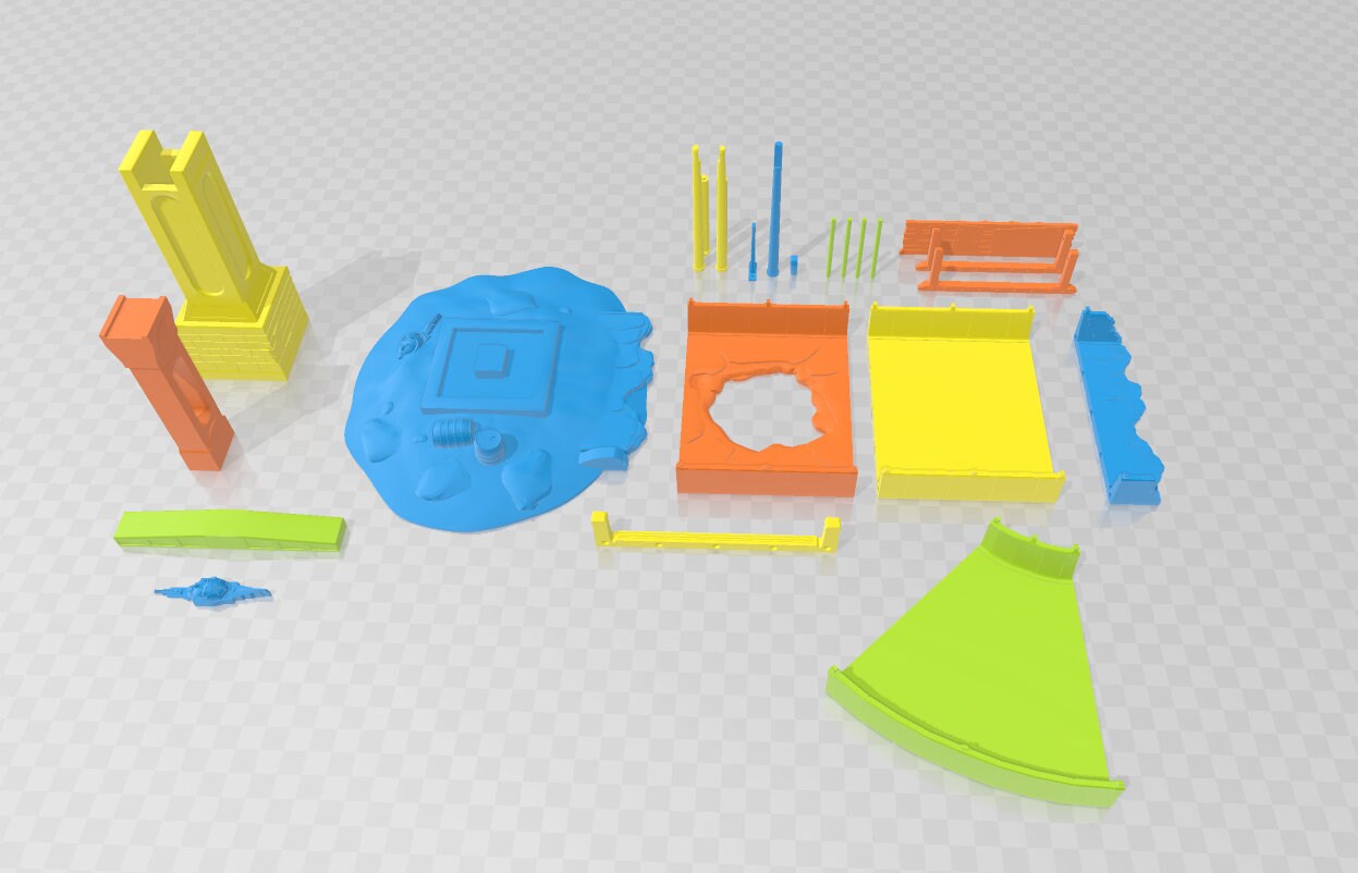 Overpass Set - Oasis in the Sea of Dirt - Atom Punk - Starfinder - Cyberpunk - Science Fiction - Syfy - RPG - Tabletop- Scatter-28mm