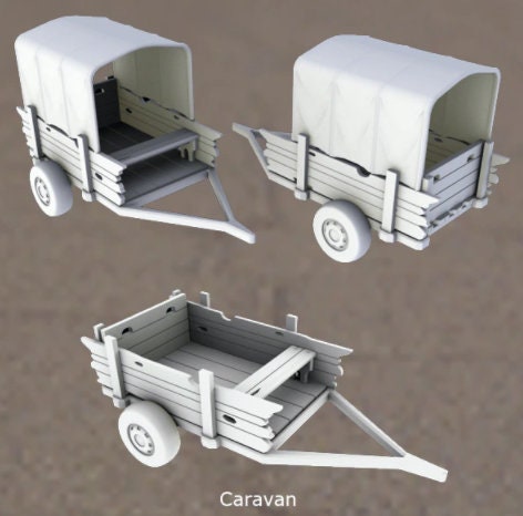 Caravan - Oasis in the Sea of Dirt - Atom Punk - Starfinder - Cyberpunk - Science Fiction - Syfy - RPG - Tabletop- Scatter-28mm