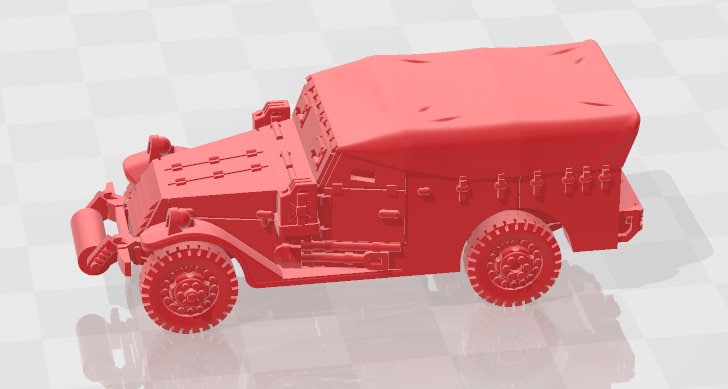 M3A1 Scout w/ MG in open models - 1:100 scale - USA - Tanks - Armored Vehicle - World Of Tanks - War Game - Wargaming - Axis and Allies -