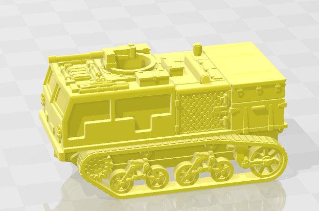 M4 HST Class A - 1:100 Scale - USA - Tanks - Armored Vehicle - World Of Tanks - War Game - Wargaming - Axis and Allies - Tabletop Games