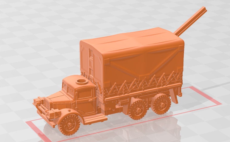 Austin K6 w/crane - 1:100 scale - UK - Tanks - Armored Vehicle - World Of Tanks - War Game - Wargaming - Axis and Allies