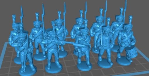Russian Grenadiers / Jargers 1812 btg - Great for Table Top War Games And Dioramas - Resin Miniatures 28 mm Miniature -