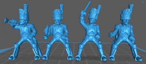 French Carabiniers 1805-11 in high uniform rgt - Great for Table Top War Games And Dioramas - Resin 28mm Miniatures -