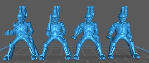 French Dragoons high uniform rgt - Great for Table Top War Games And Dioramas - Resin 28mm Miniatures -