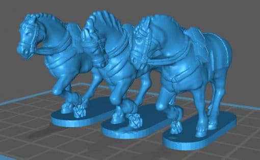 Fr2 French heavy horse walking - Great for Table Top War Games And Dioramas - Resin 28mm Miniatures -