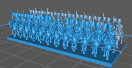 Prussian Uhlans with Litewka 1812 - Great for Table Top War Games And Dioramas - Resin 6mm Miniatures -