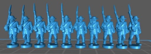 ACW Infantry , with hat , Confederate - Great for Table Top War Games And Dioramas - Resin 15mm Miniatures - Bolt Action -