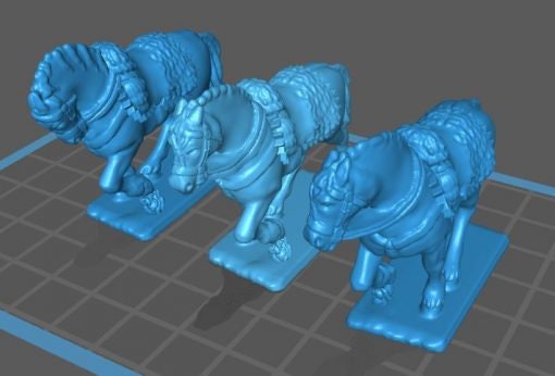 Fr1 light horse walking horses - Great for Table Top War Games And Dioramas - Resin 28mm Miniatures -