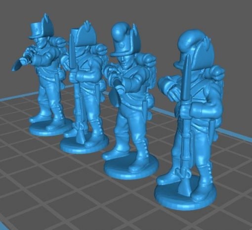 Austrian Landwehr Shutzen companies - Great for Table Top War Games And Dioramas - Resin 28mm Miniatures -