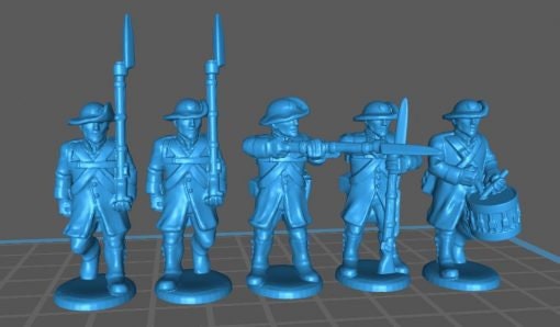 Austrian Landwehr with folded Rundenhut and Uberrock - Great for Table Top War Games And Dioramas - Resin 28mm Miniatures -