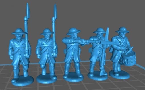 Austrian Landwehr with Rundenhut and Uberrock - Great for Table Top War Games And Dioramas - Resin 28mm Miniatures -