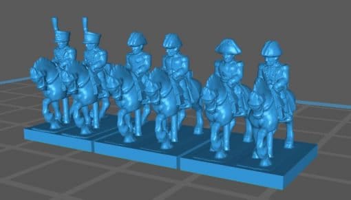 French Marshal, General, Colonel - Great for Table Top War Games And Dioramas - Resin 6mm Miniatures -