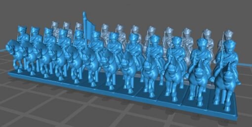 Russian mounted Jaeger - Great for Table Top War Games And Dioramas - Resin 6mm Miniatures -