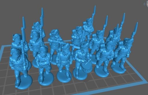 Napoleonic Austrian Hungarian Grenadiers Inf Btg - Great for Table Top War Games And Dioramas - Resin 28mm Miniatures -