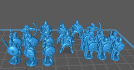 Middle Frankish army 496AD-639AD - Great for Table Top War Games And Dioramas - Resin 15mm Miniatures -