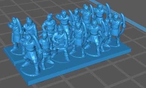 Alamann Bowmen Bw - Great for Table Top War Games And Dioramas - Resin 10mm Miniatures -