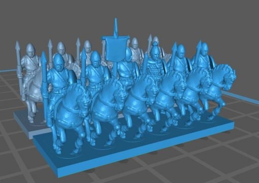 Mid Frankish Knights Kn - Great for Table Top War Games And Dioramas - Resin 10mm Miniatures -