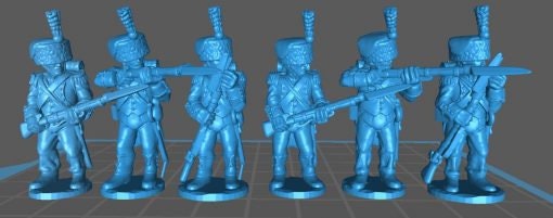 Light Infantry Voltigeurs in busby - Great for Table Top War Games And Dioramas - Resin 28mm Miniatures -