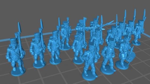 Napoleonic Swiss Battallion Pre 1813 - Great for Table Top War Games And Dioramas - Resin 28mm Miniatures -