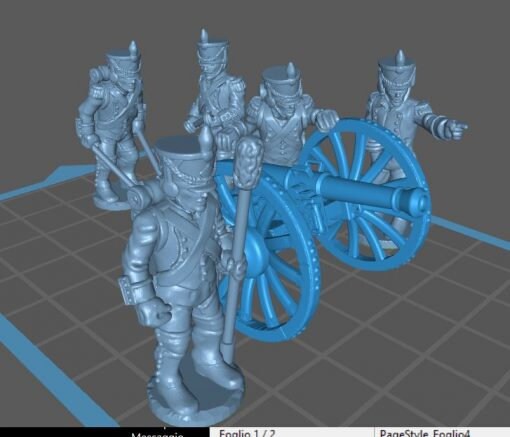 French Artillery 1808, Aiming - No Cannon Included - Great for Table Top War Games And Dioramas - Resin 28mm Miniatures -